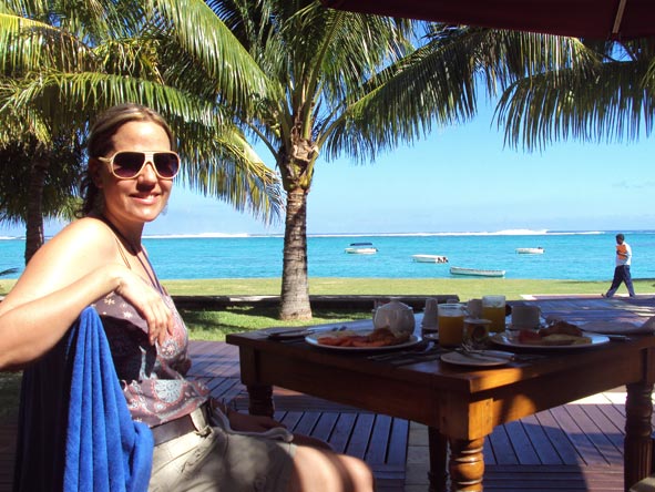 Liesel van Zyl - soaking up more incredible good weather in Mauritius - what a view!